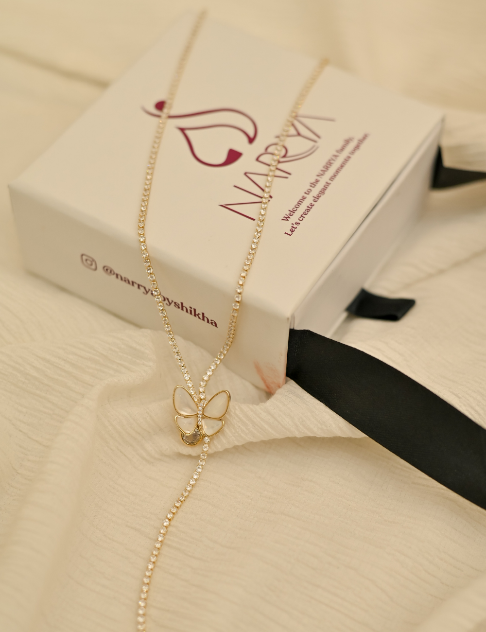 Butterfly Pearl Necklace