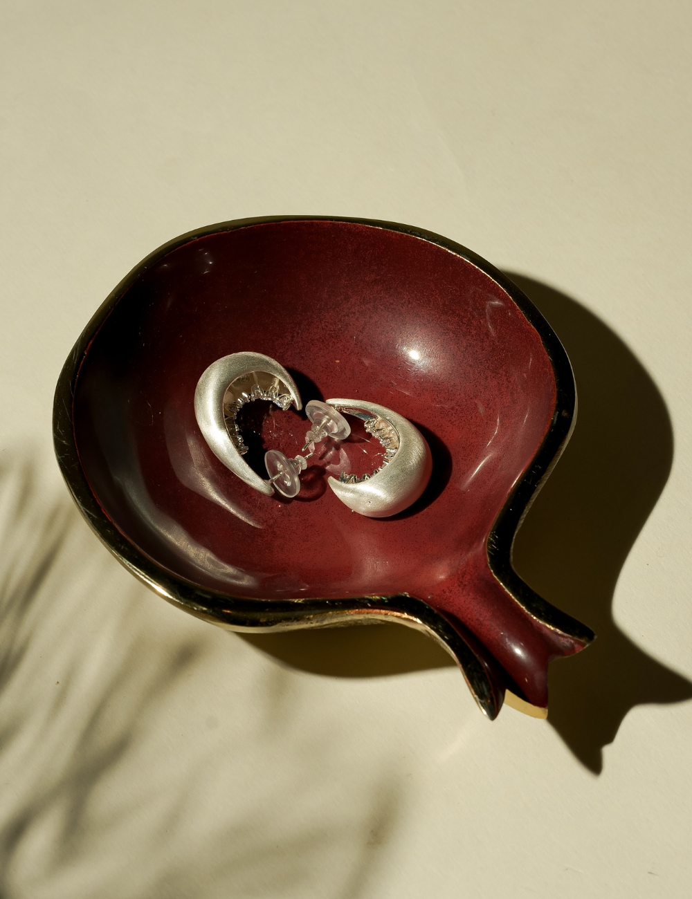 Crescent Moon Hoop Earrings