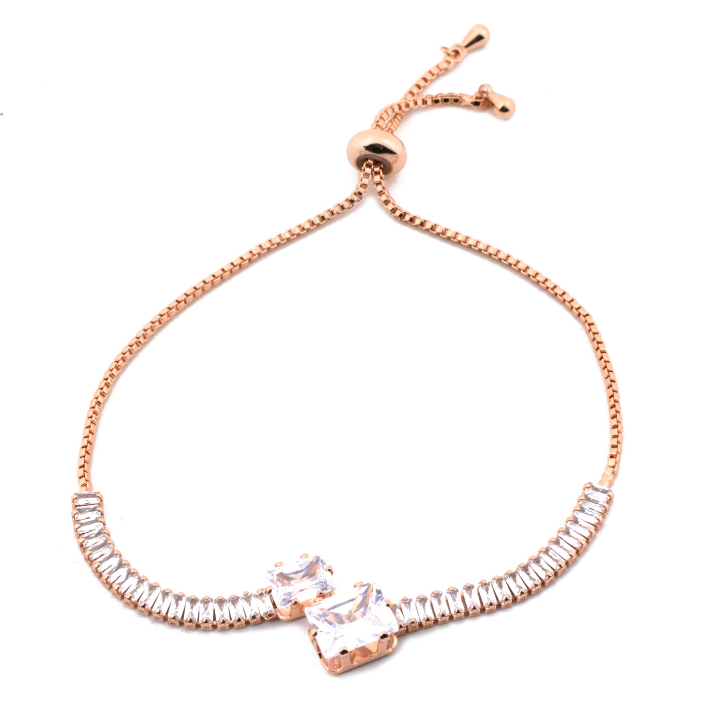 Divine Duo Rose Gold Studs Bracelet