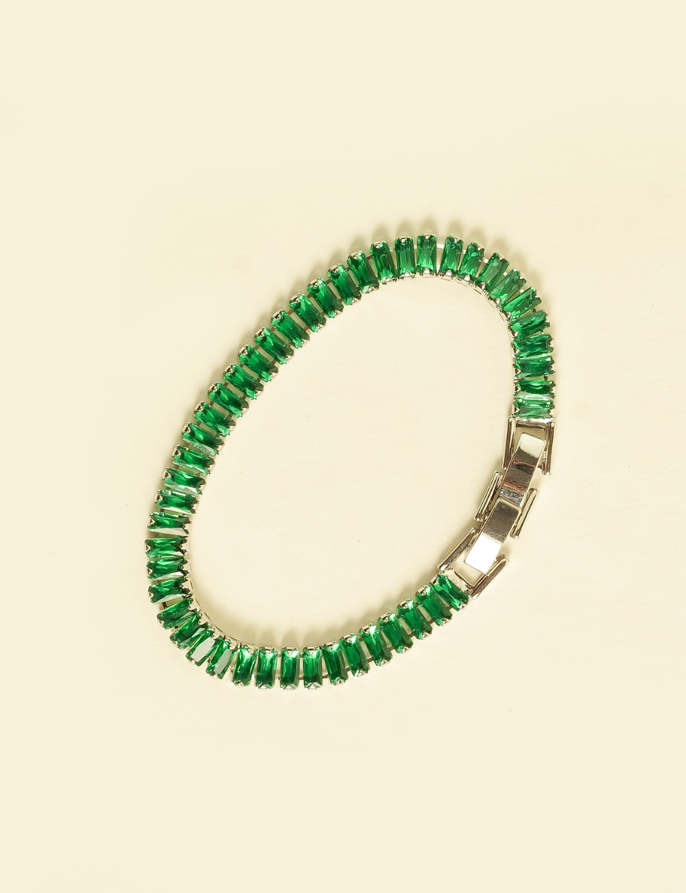 Green Emerald Cubic Zirconia Bracelet