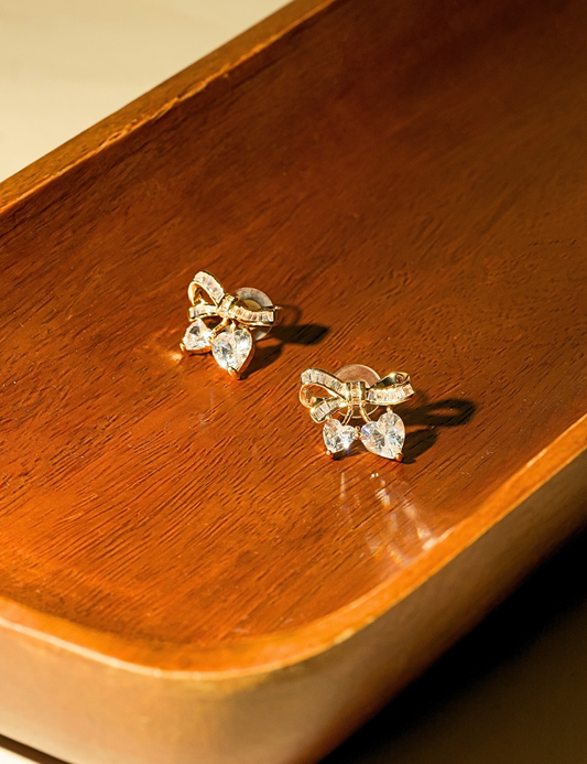 Hearts Bows Studs