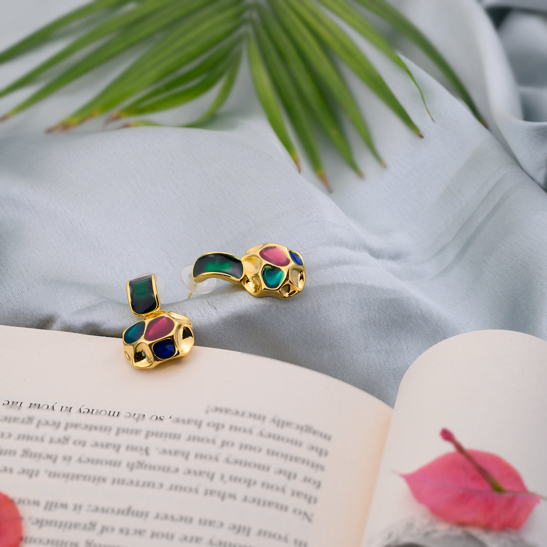 Multicolored Soccer Sparkle Studs