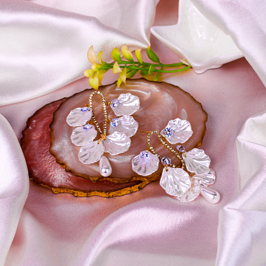 Pearl Leaves Earrings