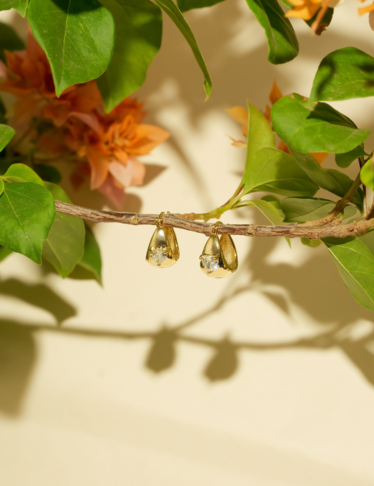 Heart of Gold Hoops